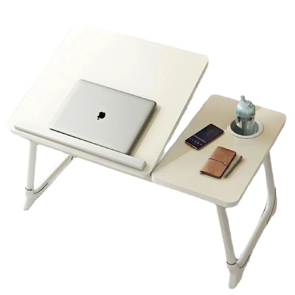 Bärbar säng Skrivbordsbordsbricka Stativ med mugghållare White