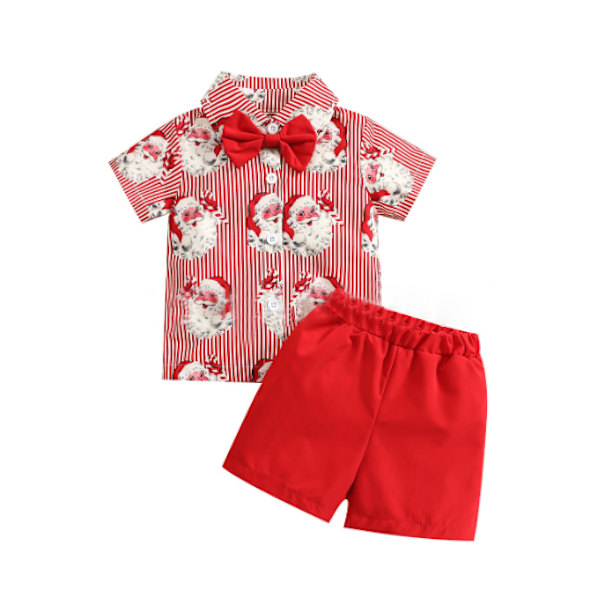 Barnkläder för småbarn, pojke, jul Red 90cm