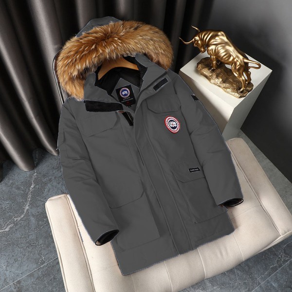 Miesten Paksu Talvitakki, Lämmin Huppari Takki Gray 2XL