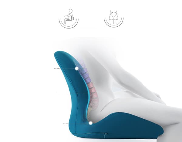 Uppvärmd sittdyna för kontorsbruk blue