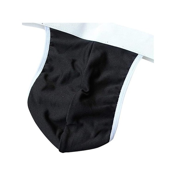 Miesten tarjoilijan cosplay-solmiobodystringit Black