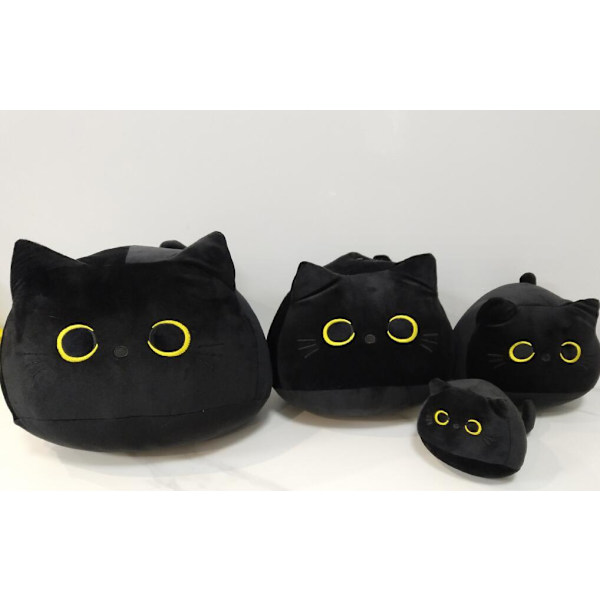 Svart Katt Plyschleksak Svart Katt Kudde 20*12*12CM
