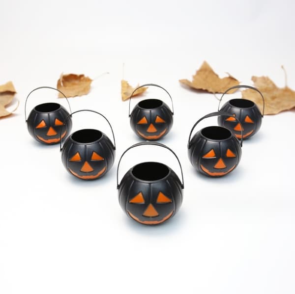 12 st Pumpa-Väska Godispåsar för Barn Halloween Dekorationer Orange