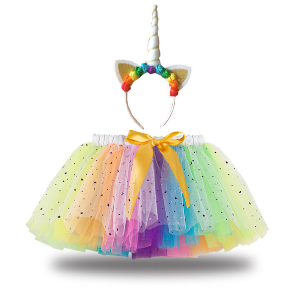 Tyttöjen Kerroksittainen Tähti-Sekvenssit Tutu-Hamemekko Colorful M