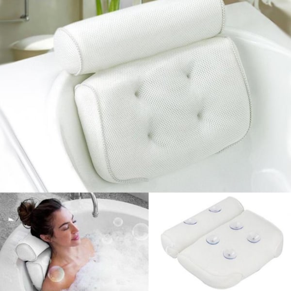 Badkudde Spa Badkar Kudde Stödstöd white