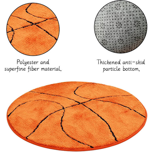 Barnmatta Basketboll Rund Matta Matta Golv Stolmatta C1