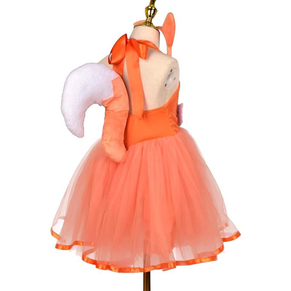Pikkulasten tyttöjen kettu-asu, safariteemalla, tutu-mekko, korvat, hiuspanta ja häntä cosplay-tapahtumaan 3-4T