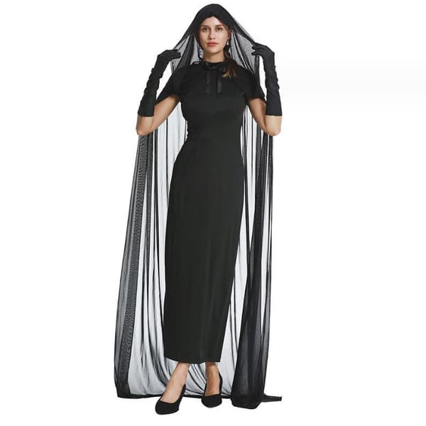 Vampyrheks Kostume til Kvinder med Mesh-Kappe L