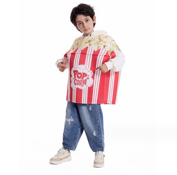 Halloween Popcorn-kostyme for barn Red WhIte