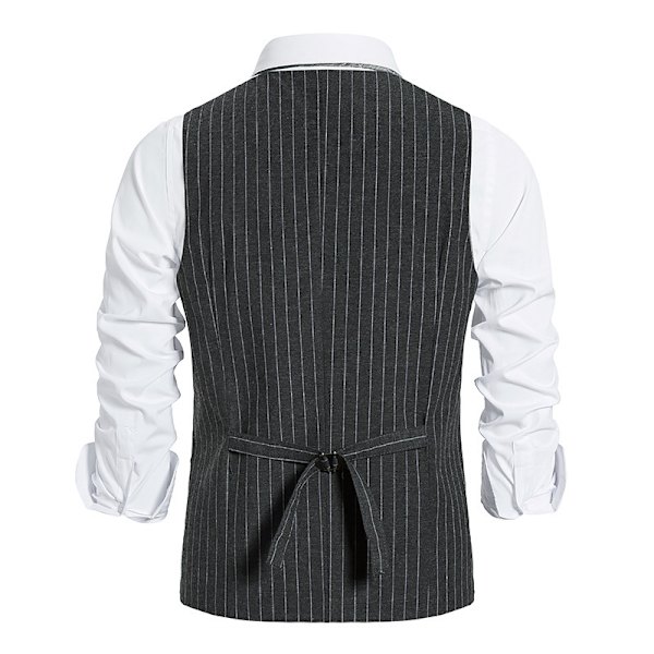 Miesten Slim Fit Liivi, Vyötäröliivi, Business-Liivi Dark Grey M