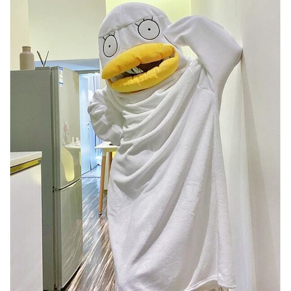 Unisex Gul Andefigur Pyjamas til Efterår og Vinter S