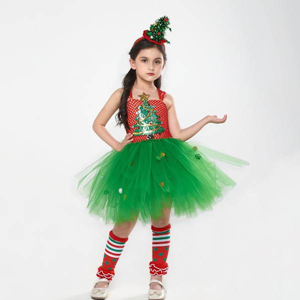 Tutu Dreams Joulupukukostyymi Tytöille Lapsille Viitan kanssa M