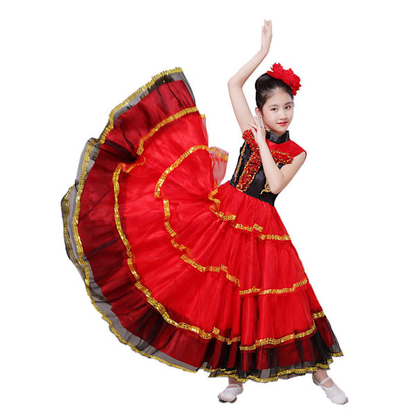Lasten Espanjalainen Flamenco-mekko Tytölle Härkätaisteluun 110