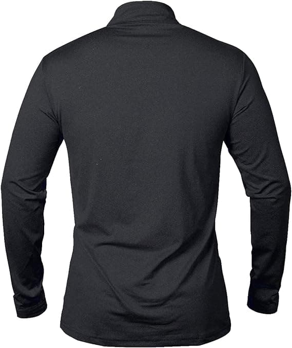 Menn's Langærmet Pullover Hurtigtørkende Genser Topp Black L