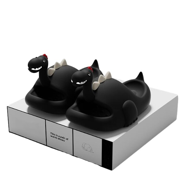 Naisten EVA-dinosauruksen muotoiset ulkotossut Black 35-36