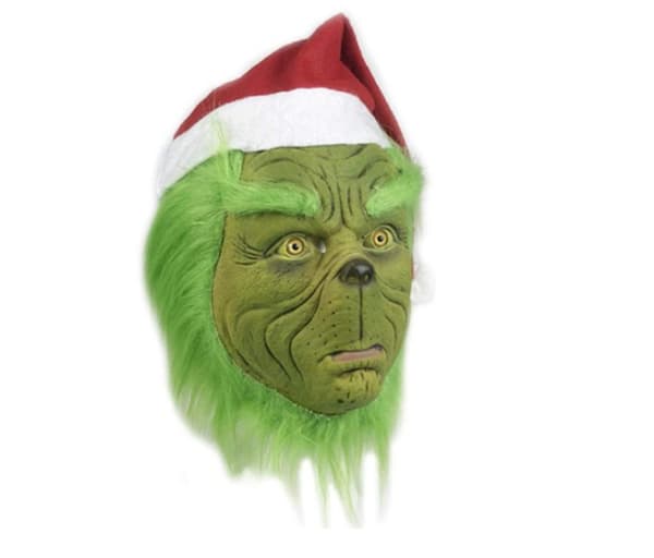 Julgrön Tjuvmonster Mask och Handskar