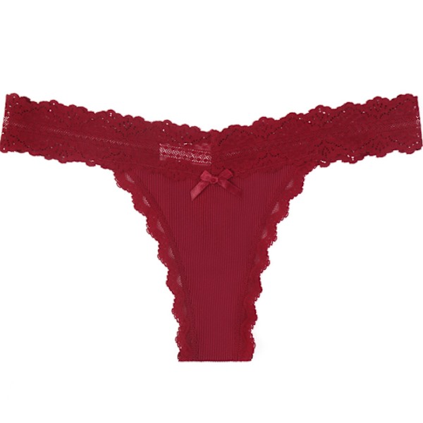 Rosett dam trosor i spets i bomull Pink X