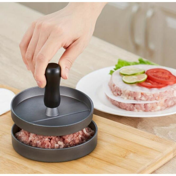Non-Stick Hamburgerpress Rund Form Black