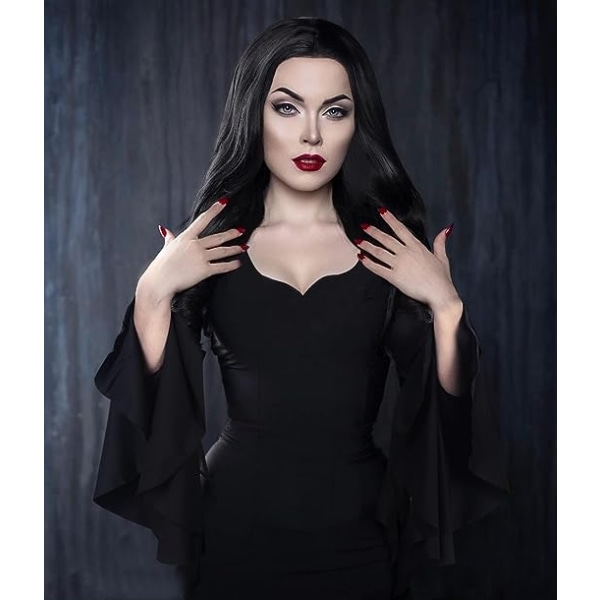 Kvinders Addams Kjole Kostumer Gothic Kjole Halloween Cosplay S