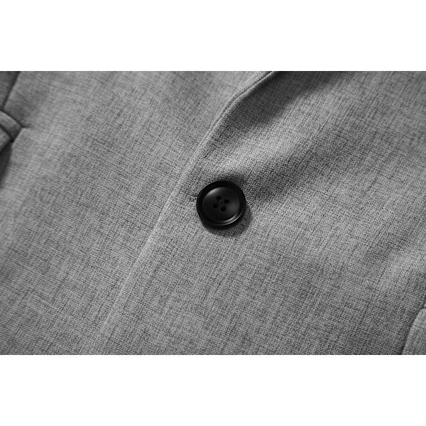 Slim Fit kavaj för män, lätt kostymjacka, 1 knapp grey L