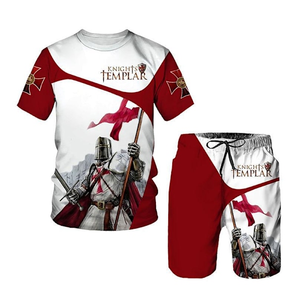 Herr 2-delat träningsset sommar shorts set Style 1 M
