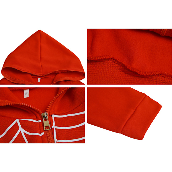 Y2k Fuldt Lynlås Hoodie Kvinder Oversized Goth Sweatshirt Red M