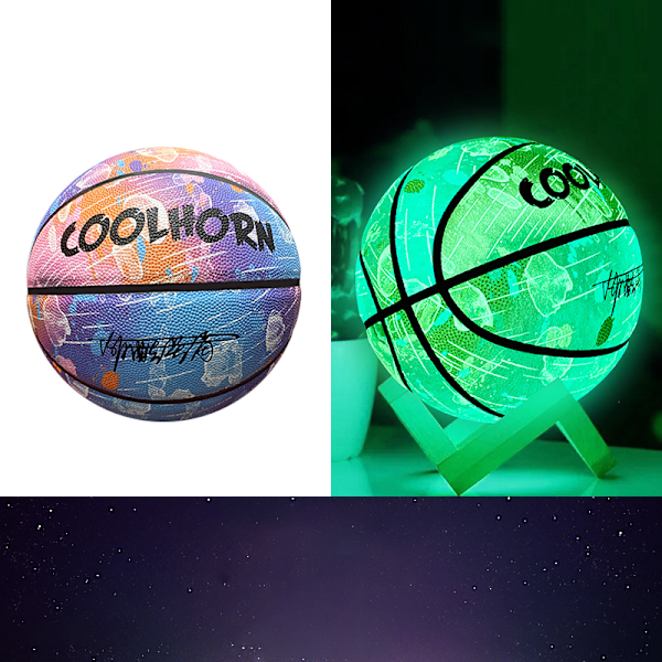 Självlysande basketboll för tonårspojkar, glödande basketboll Meteor Shower