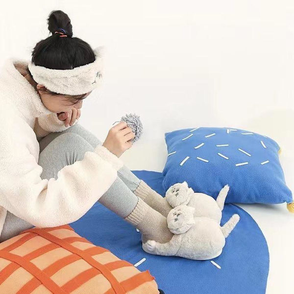 Plush Katttofflor för Kvinnor, Halksäkra Söta Vintervarma Golvskotofflor Beige