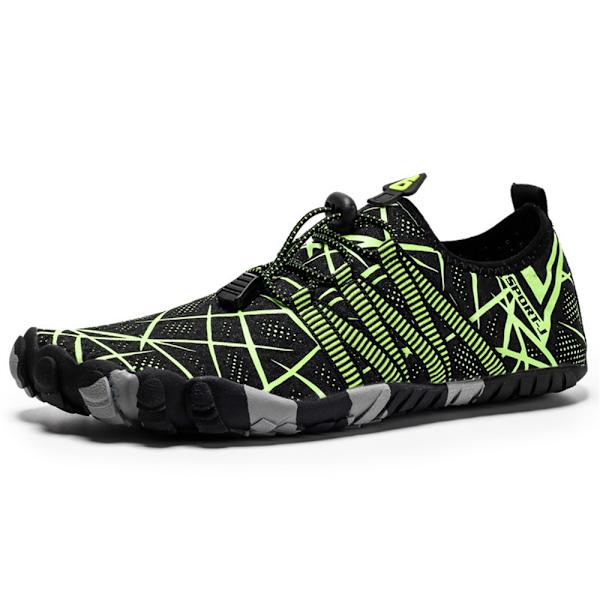 Snabbtorkande Strandbarfota Aqua Sneakers, Halksäkra Lätta Platta Vattenskor GREEN 45