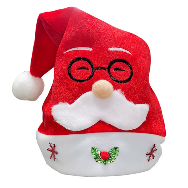 Röd julhatt för julfest för vuxna style2