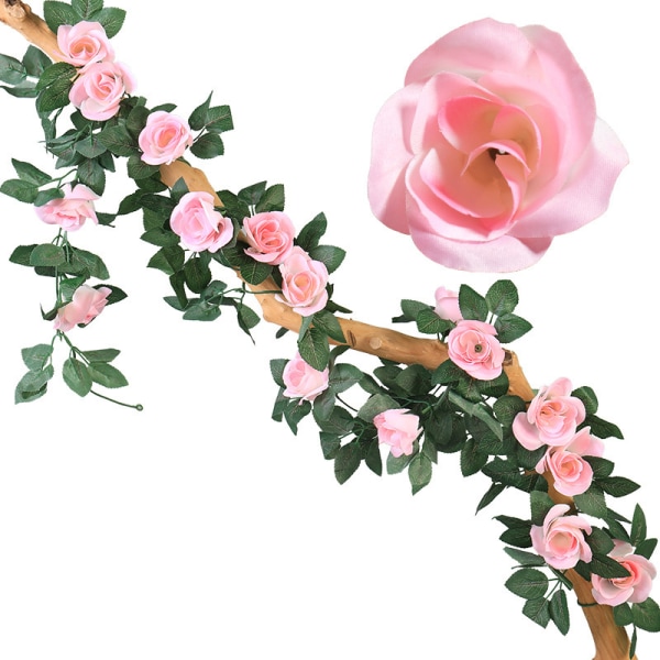 2 stycken Rose Vine Blommor Garland Plants color1