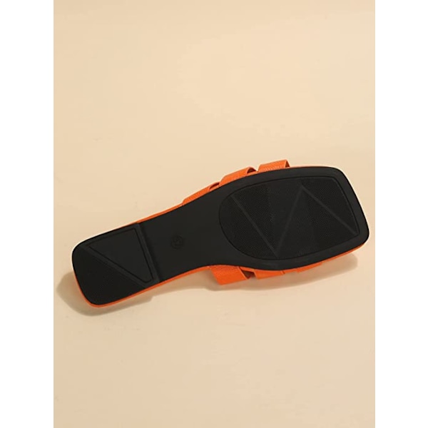 Monika Flat H-Band Slide Sandal för kvinnor Orange 40