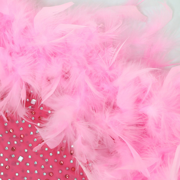 Sexy Mesh Rhinestone Kjole til Kvinder med Hot Drilling Pink 2XL