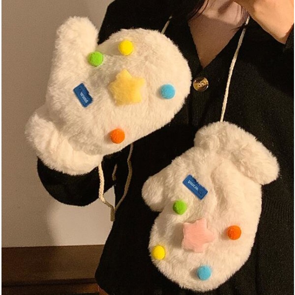 Vinterplushy Handskar med Vaddering för Kvinnor Style 1