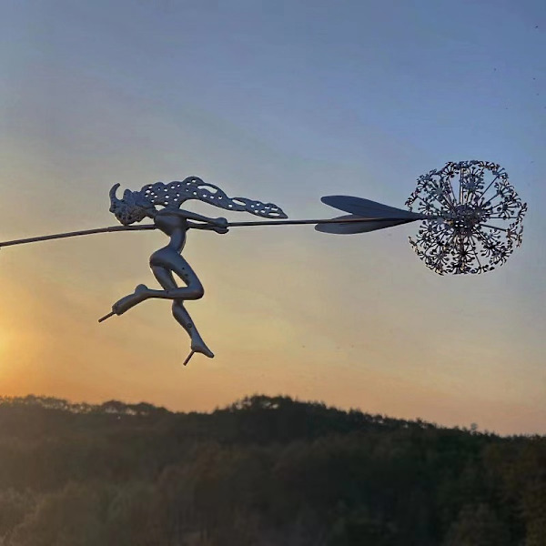 Dansande Fairy Maskros Staty Ornament Stakes Upgrade model E1