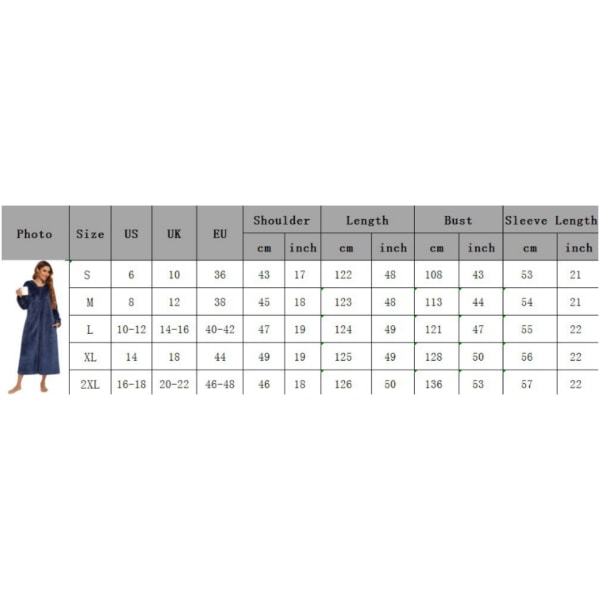 Kvinners Zip Up Robe Sweatshirt Robe Lang Hetterobe Red L