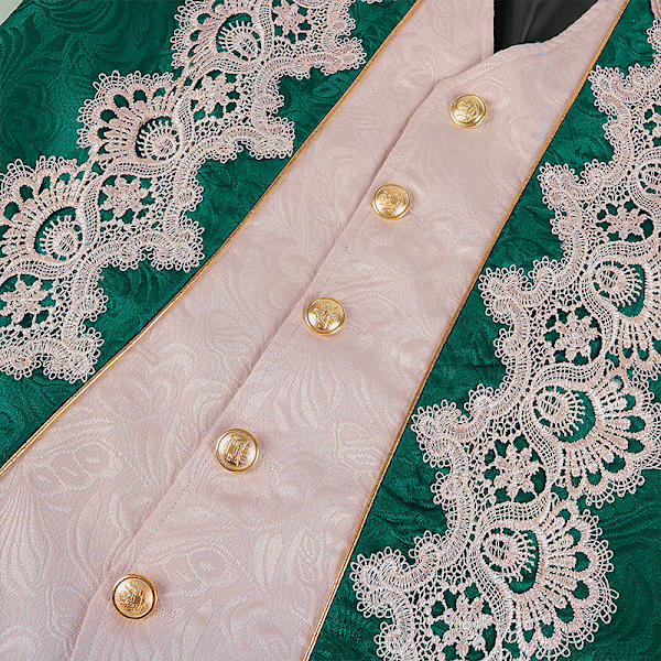 Miesten keskiaikainen steampunk-takki Victorian kirjallisuus retro gootti pukukoodi Green M