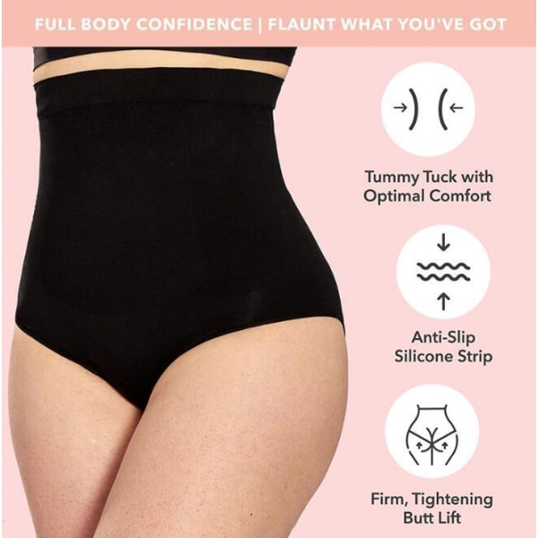 Body Shaper Tummy Control Trosa Shapewear för kvinnor Black XL to 2XL