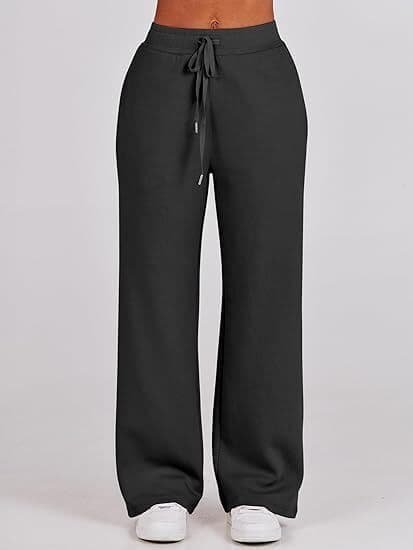 Dame 2-delt Sweatsuit Sæt Bred Lounge Sæt Tracksuit Black L