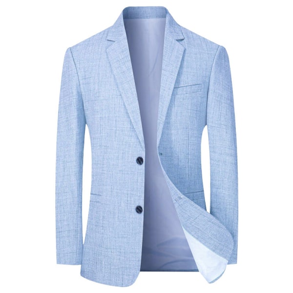 Herrkostym Slim Fit Businessjacka med 2 knappar blue M