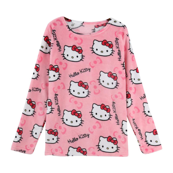 Vinterpyjamas för Kvinnor - Söta Flanellpyjamasuppsättningar Dark Pink S