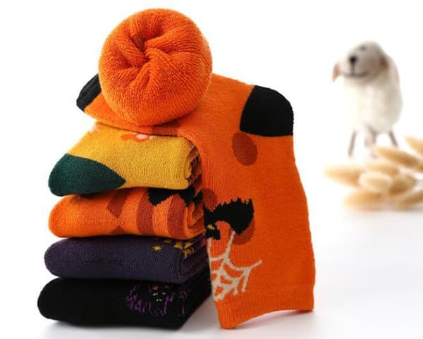 5 Par Halloween Strømper Funky Strømper Til Børn M