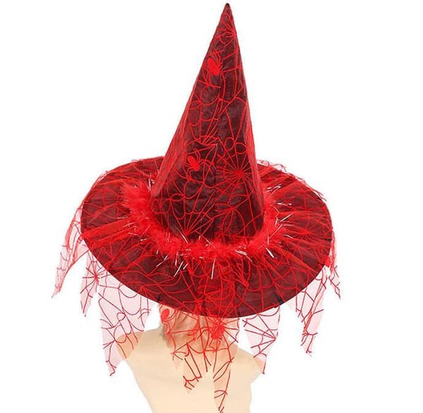 Halloween-hekshatt i netting Red