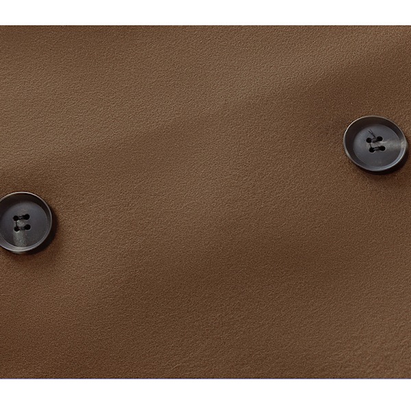 Herre Oversized Hakket Lang Frakke i Faux Uldblanding Brown M
