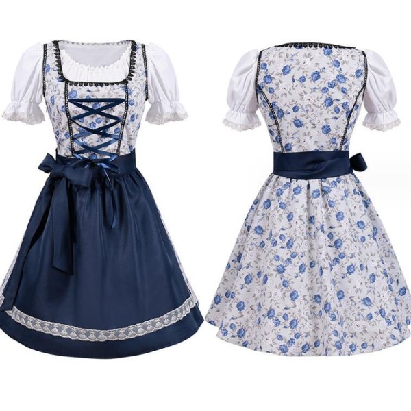 Kvinnors Oktoberfestdräkt Halloween Cosplay Maid Kostym 2XL