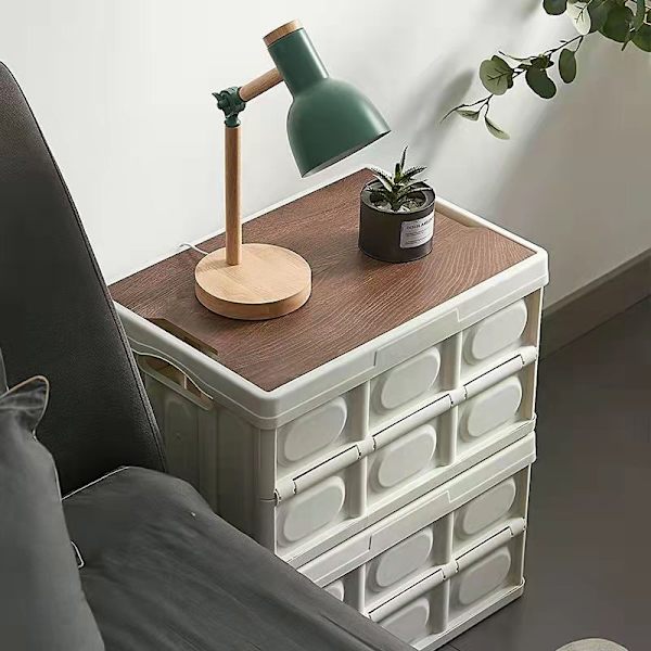Trunk Organizer för campingutrustning för picknick White 42*39*23cm