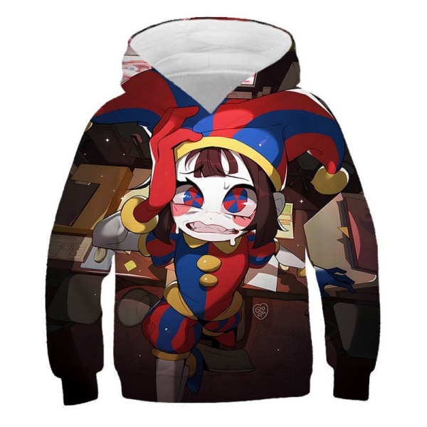 Fantastiska Cirkus Pullover Hoodie Outfits för Tonåringar Kostym Style 1 160