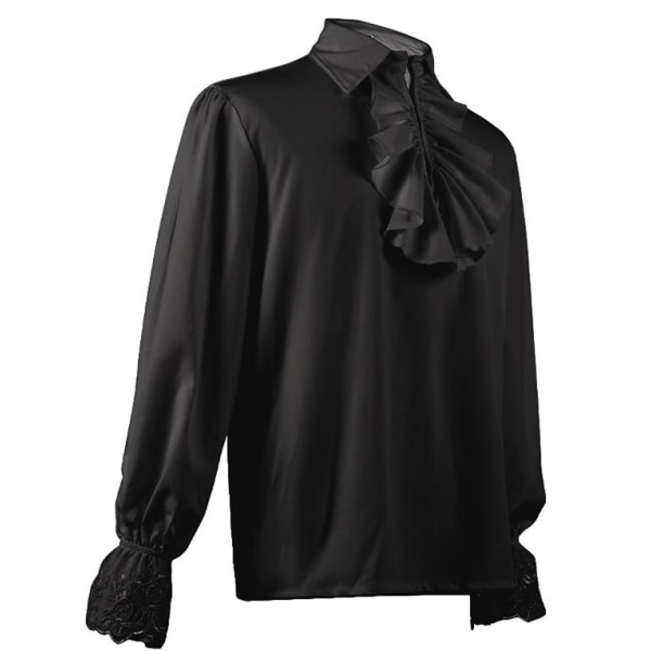 Piratskjorta för män Vampyr Halloween kostym black XL
