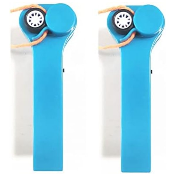 2 st Nya Stränghandhållna Strängkastare, Zip Rope Propeller Blue