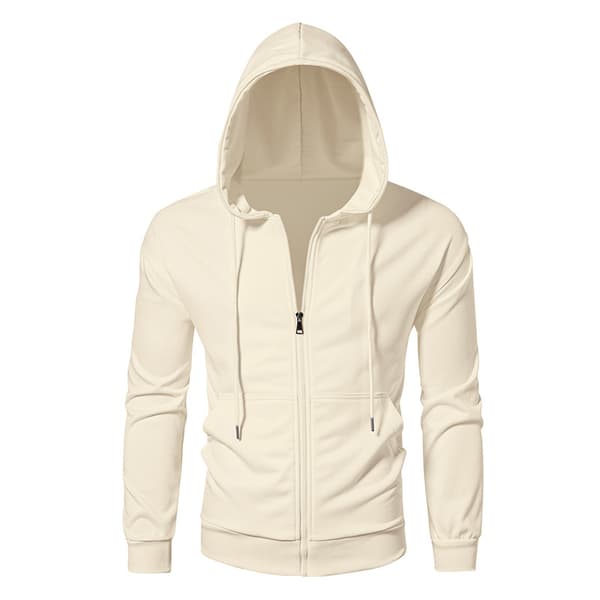Fleecehettegenser med full glidelås for menn Apricot 2XL